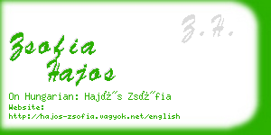 zsofia hajos business card